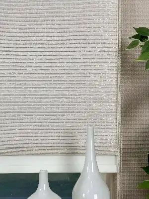 Ekru Krem Çiftli Sistem Tül Stor Perde, Standart Metal Kasalı Yüksek Kalite Kornişe Kolay Montaj Seçenekli