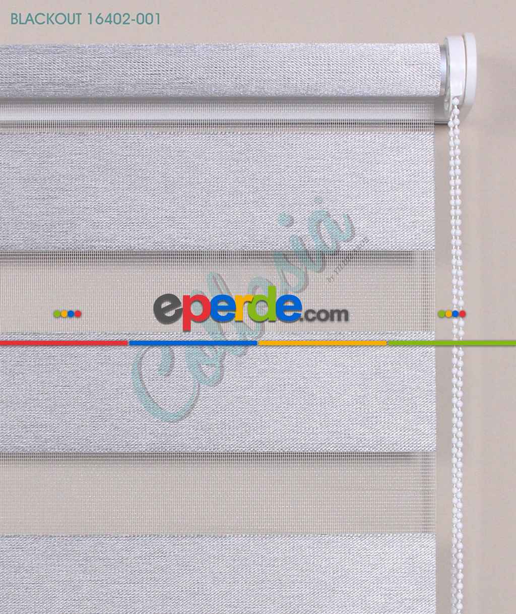 Karartma Zebra Perde Işık Geçirmez Blackout-gri