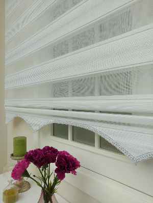 Salon Zebra Perde - Zebra Perde - Micro Pilise - Simli Geçişli Zebra Perde- Gümüş Simli