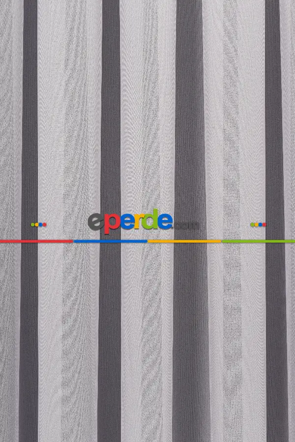 Salon Tül Modelleri - İpek Krep Gri Düz Tül Perde