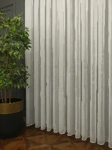 Hafif Keten Armür Tül Ekru Renk Kırık Beyaz- Ekru - Kurşunlu Tül