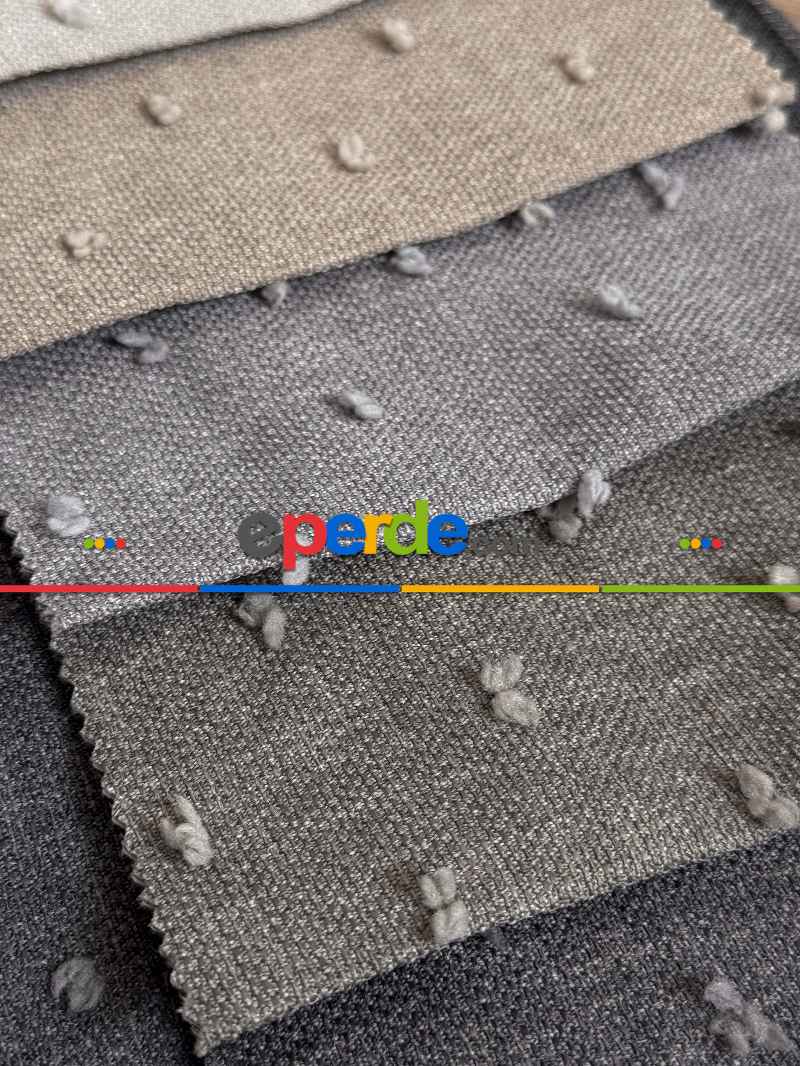 Yatak Odası - 11 Farklı Renk Ponponlu Keten Fon Perde