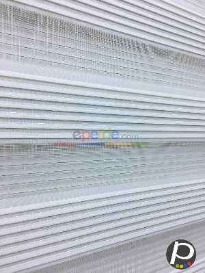 Plise Zebra Perde - Krem- Krem