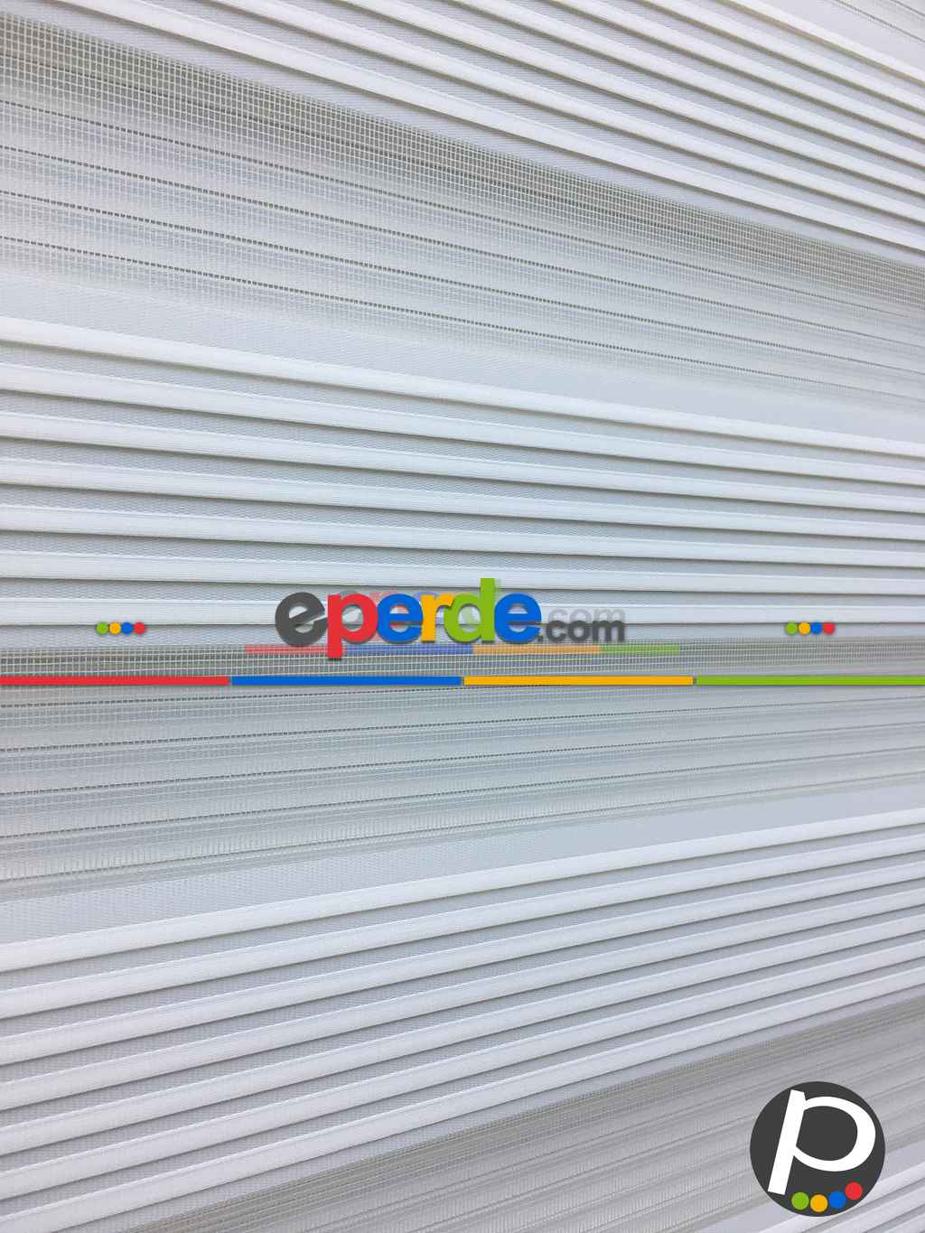 Plise Zebra Perde - Krem- Krem