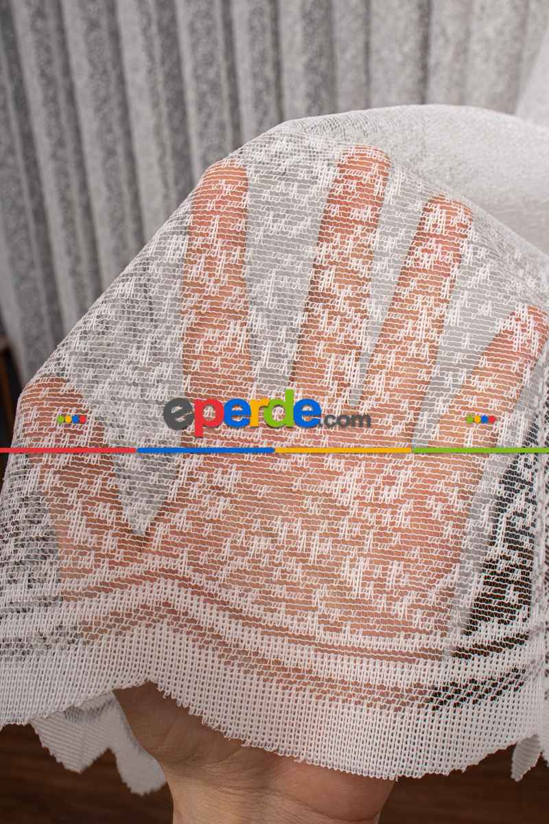 Salon Tül - Kar Desen Örme Tül Perde 1165