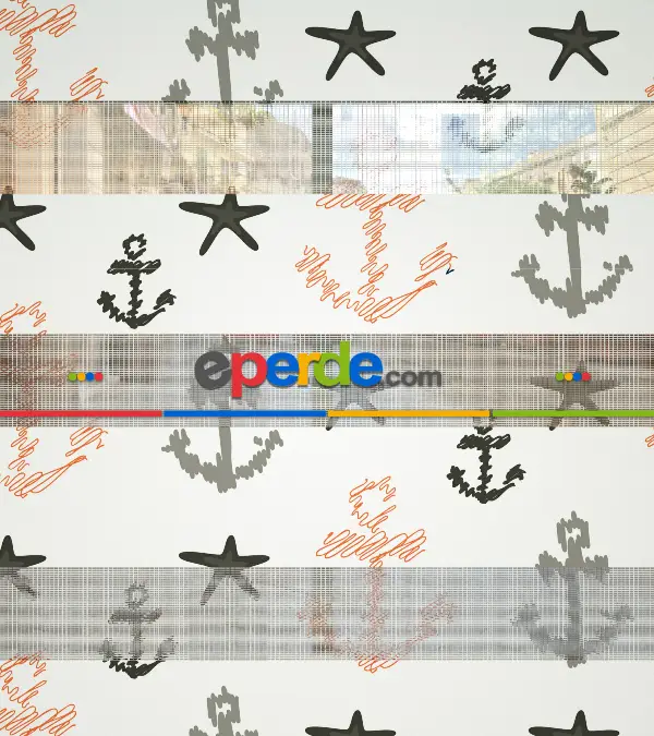 Çapa Baskılı Zebra Perde-hatalı- Beyaz-füme-somon-gri Koyu-kahve