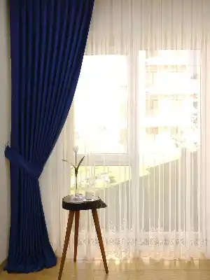 Lacivert Düz Fon Perde Dökümlü Birinci Kalite 300 Cm Geniş En Daha Hesaplı- Lacivert