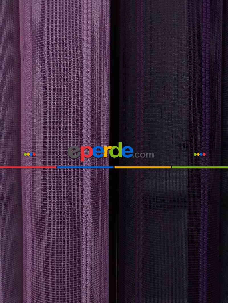 Yatak Odası - Lens Akıllı Dikey Tül Perde 116- Mürdüm-pembe Koyu