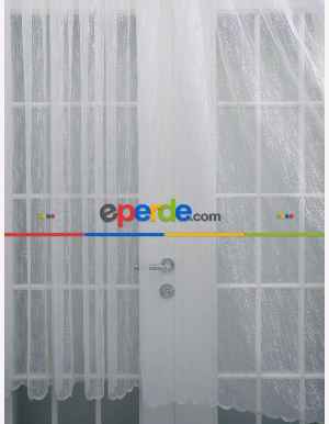 Yağmur Damlası Örme Tül- Ekru