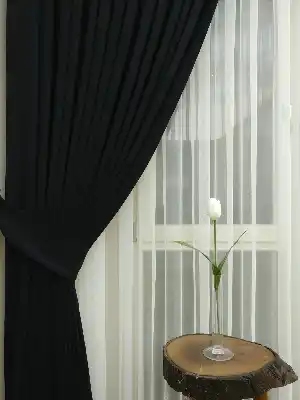 Siyah Düz Petek Fon Perde (özel İndirimli Fiyat)