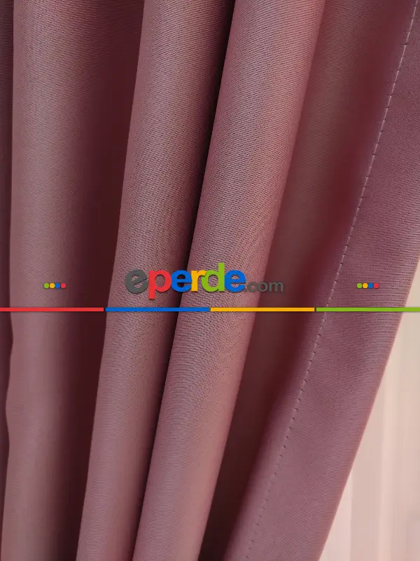 Gül Kurusu Blackout Düz Fon Perde- Gül Kurusu