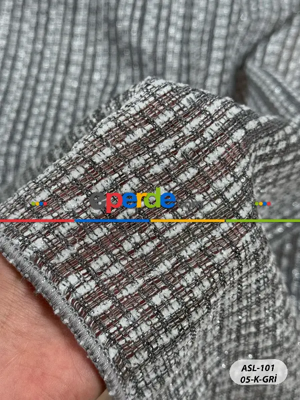 Simli Özel İplik Doğal Dokulu Düz Tül Perde - Özel Dokuma Ağır Gramajlı Premium