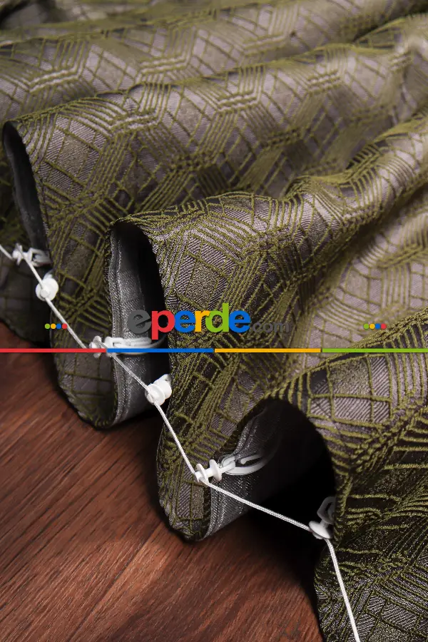 Salon Fon Perde - S Pile Dökümlü Jakar Dokuma Fon Perde