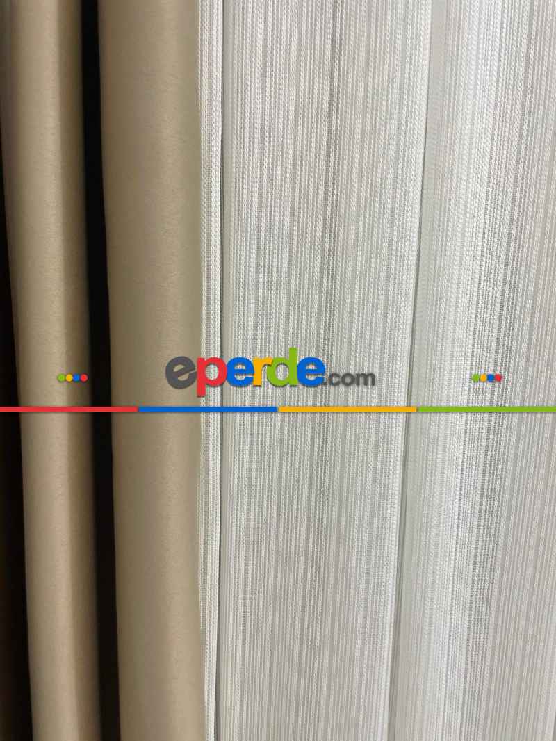 Yatak Odası - Premium Simli Pırlanta Ağır Gramajlı Dökümlü 1/3 Sık Pileli Ütü İstemeyen Tül Perde