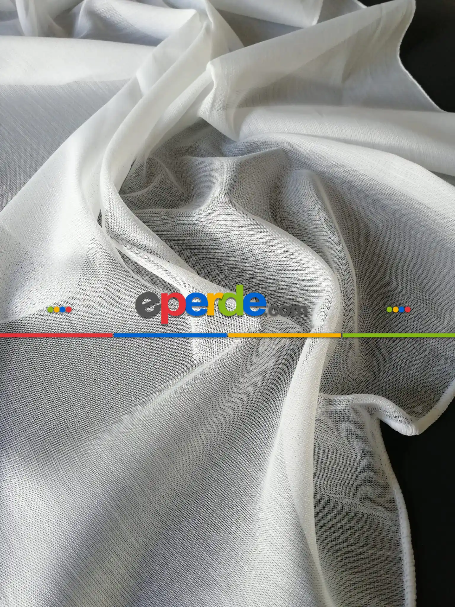 Bambu Düz Esneme Yapmaz Tül - Ekru