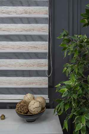 Zebra Perde - Degrade Renk Geçişli Kırık Pileli Zebra Perde