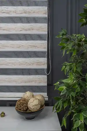 Mutfak- Zebra Perde - Degrade Renk Geçişli Kırık Pileli Zebra Perde
