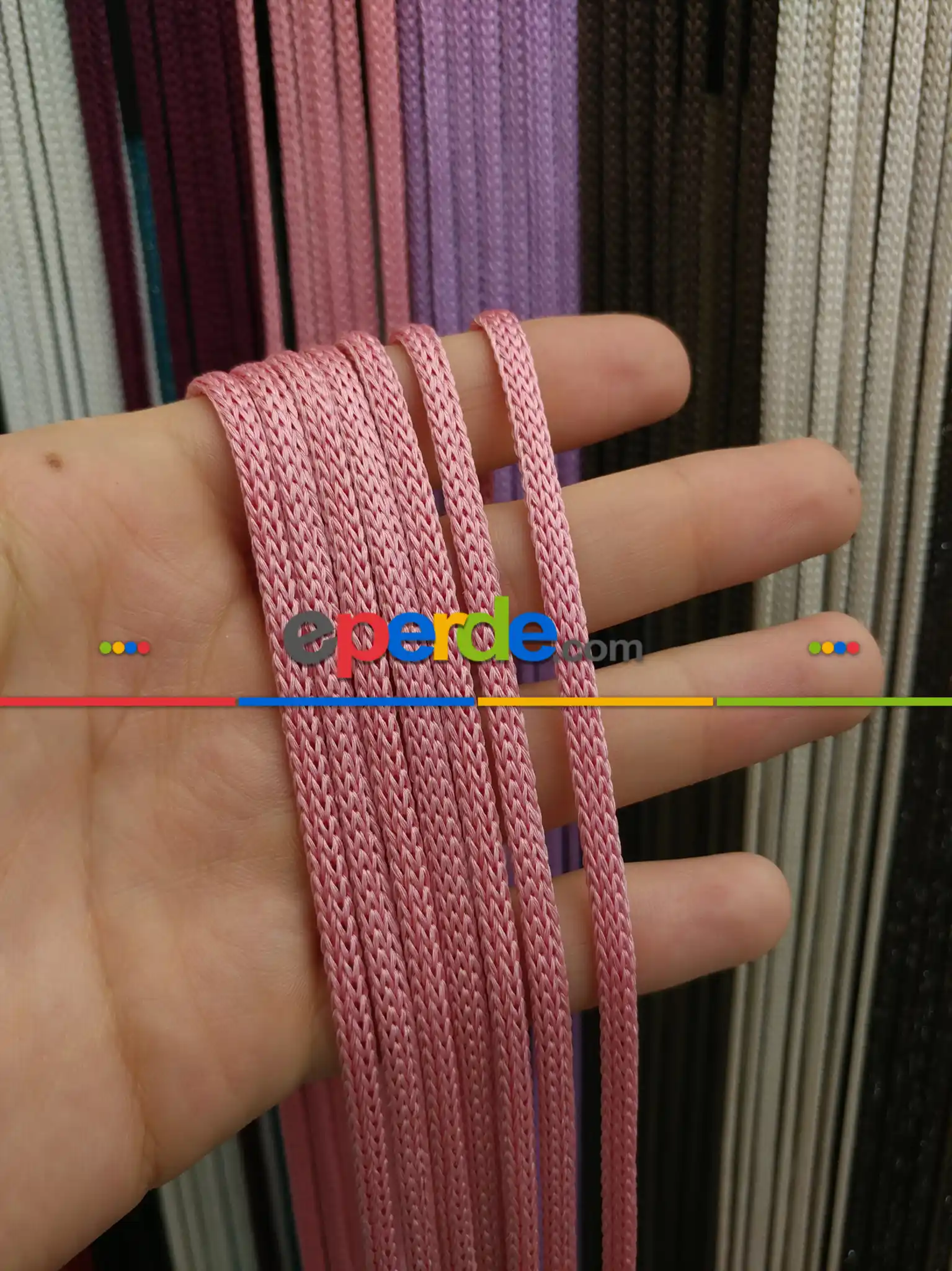 İp Perde - Pudra Pembe Jumbo Zincir Serisi İp Perde- Pembe Pudra Pembe-pudra-gül Pembe