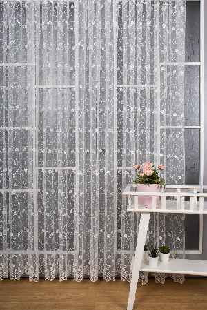 Bahar Dalı Brode Işlemeli Tül Perde - Çiçek Desenli