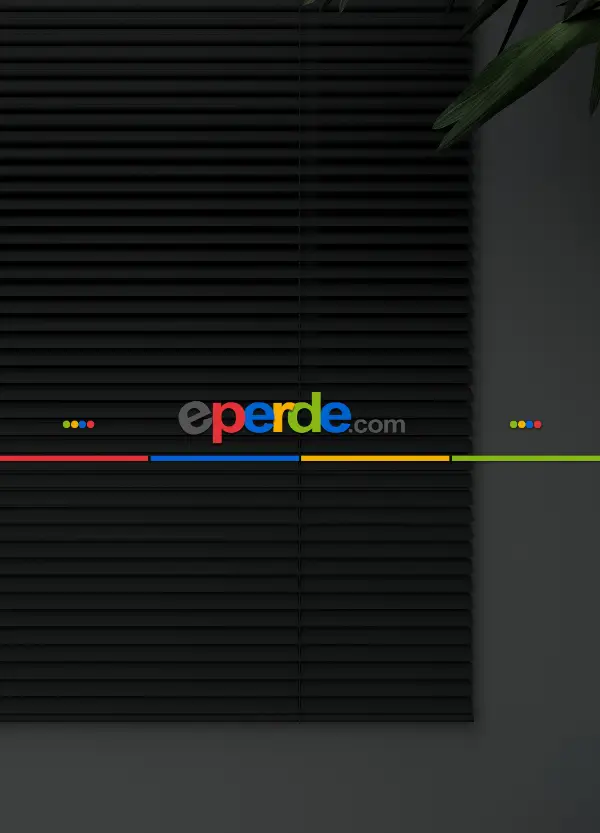 Siyah - Alüminyum Jaluzi Perde - Kalınlığında