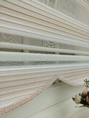 Salon Zebra Perde - Zebra Perde - Degrade Renk Geçişli Pileli Zebra Perde- Pembe Pudra Pembe