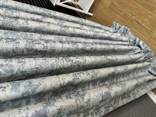 Salon Lacivert Petrol Rengi Jakar Fon Perde (150)- Turkuaz Yeşili Ara Renk