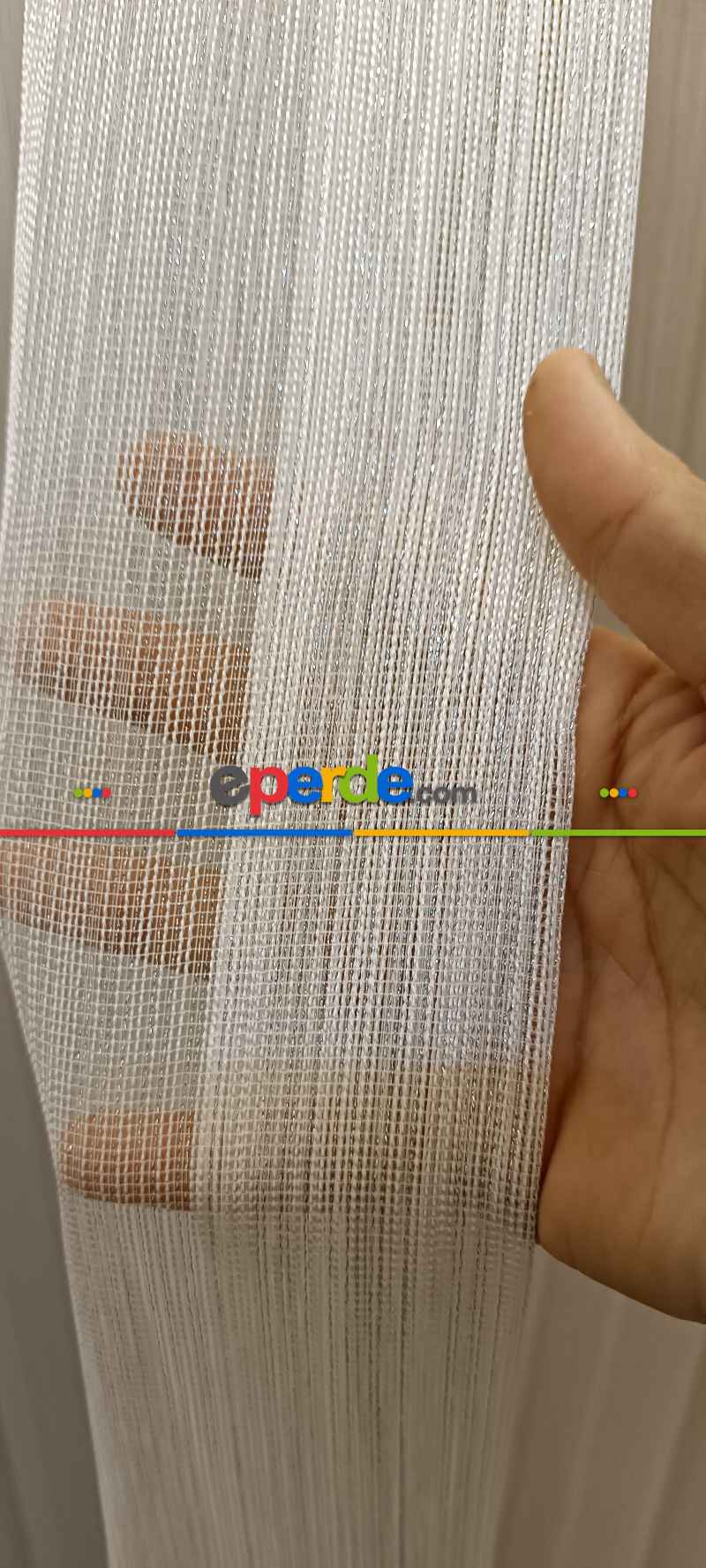 Modern Ve Zarif Simli Çelik Tül Perde