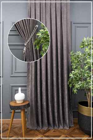 Desenli Jakar Fon Perde Geniş En 285 Cm 120cm X 265cm 