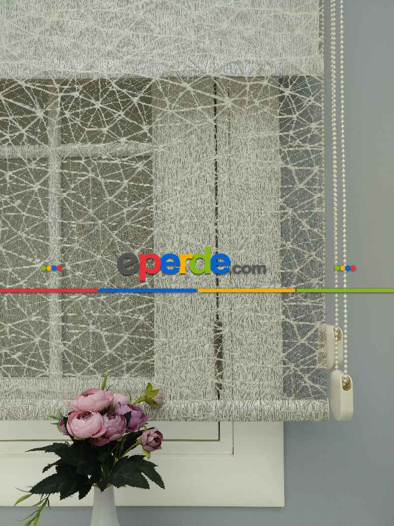 Mutfak - Çiftli Sistem Dantel Stor- Siyah-altın