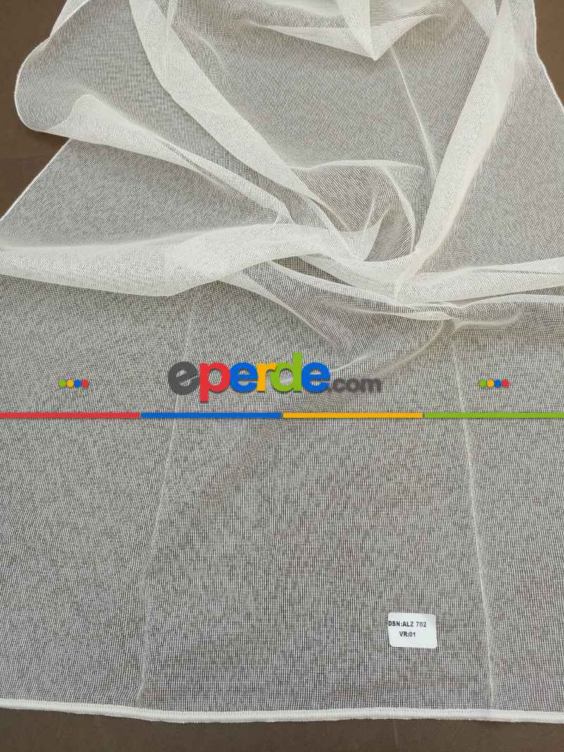 Salon Tül Perde - Zerafet Serisi 2021 Modern Mekanlarınız İçin Düz Armür Tül Perde(ütü Gerektirmez)- Ekru