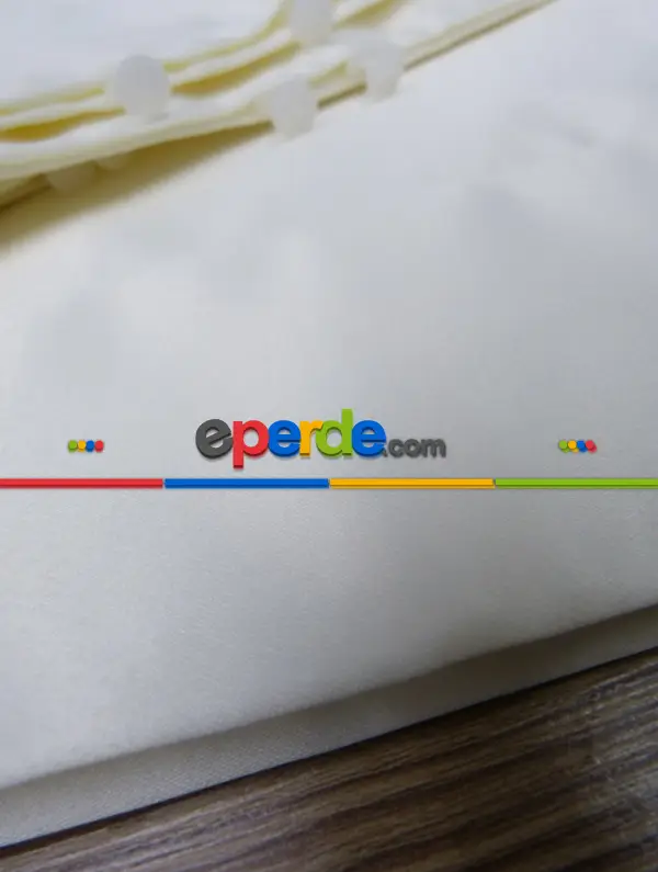 1. Kalite Saten Krem Uzun Güneşlik- Krem