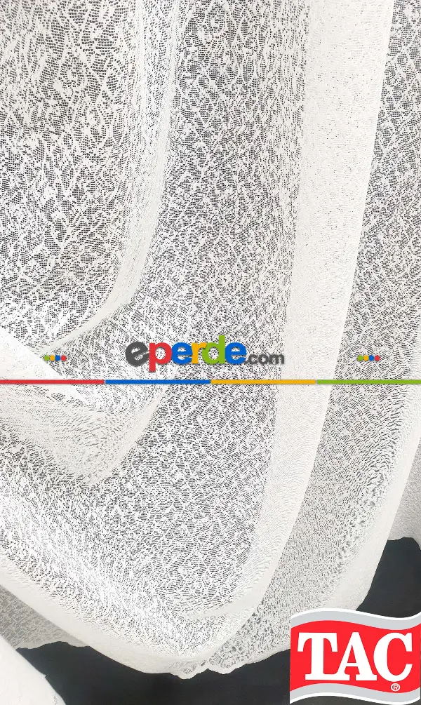 Taç İlizyon Model Tasarim Yeni Moda Tasarım Beyaz Renk Tül Ütü İstemez