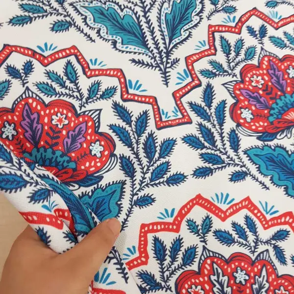 Çiçek Desenli Fon Perde Evm1519 Kumaşı Kalındır Duck Bezi Değildir-  Çok Renkli 2