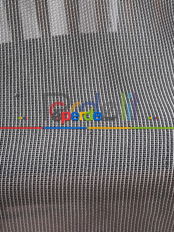 Yumuşak Dokulu Gümüş Damlacık Desenli File tül perde Ütü İstemez