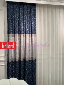 Brillant Fon Perde Yeni Moda Tasarım Renk Kanat Yan Perdeler Salon Misafir Odası Perde