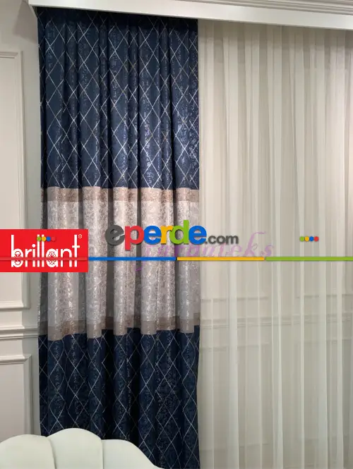 Brillant Fon Perde Yeni Moda Tasarım Renk Kanat Yan Perdeler Salon Misafir Odası Perde