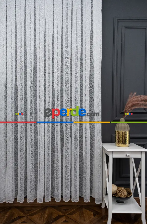 Spor Desen Fransız Dantel Tül Perde 