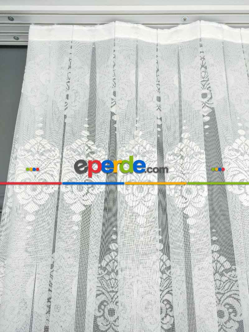 Oturma Odası - Fransız Dantel Tül Perde- Ekru
