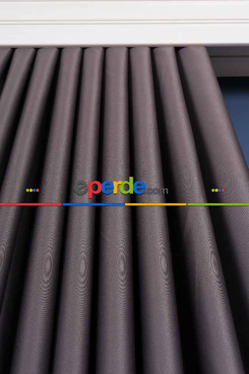 Füme- Antresit Işık Geçirmez Blackaut Fon Perde