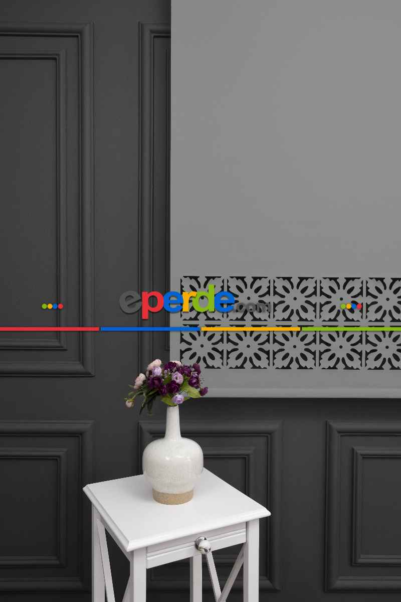 Açık Gri Renk Lazer Kesim Mat Stor Perde (ister Düz - İster Lazer Kesimli Satın Alın)