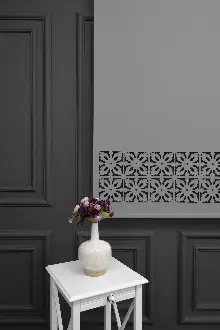 Açık Gri Renk Lazer Kesim Mat Stor Perde (ister Düz - İster Lazer Kesimli Satın Alın)