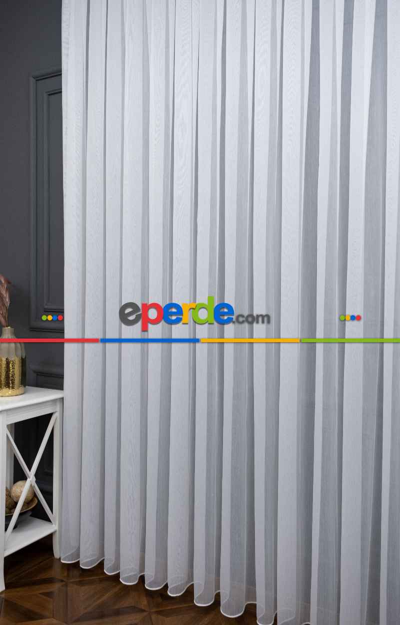 Bambu Düz Tül - Kurşunlu Tül