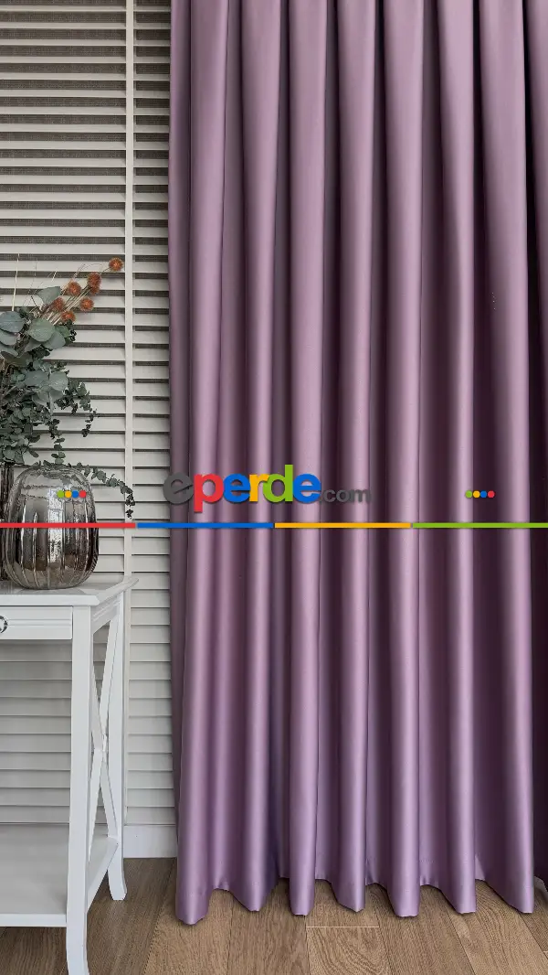 Yatak Odası - Gül Kurusu Blackout - Karartma Fon Perde, Premium Kalite Serisidir, � Oranında Işığı Keser