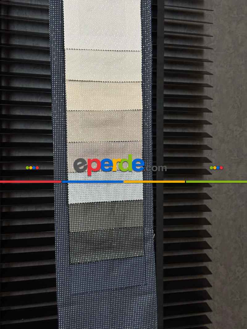 Oturma Odası - 9 Farklı Renk Simli Jakar Dokuma Fon Perde