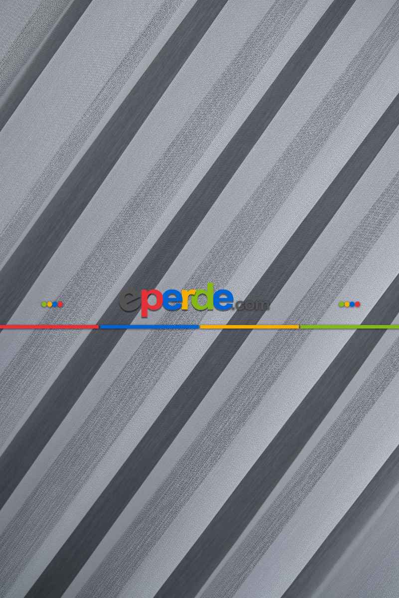 Çizgili Ekru Renkli 1.sınıf Kalite Bambu Tül Perde