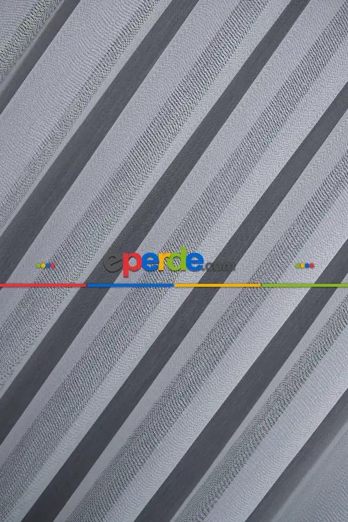 Çizgili Ekru Renkli 1.sınıf Kalite Bambu Tül Perde