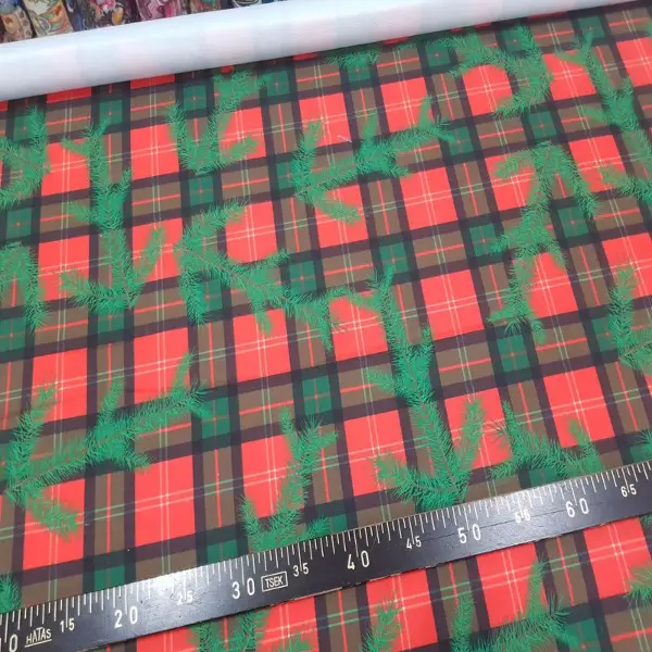 Çam Ekose Desenli Fon Perde Evm880 Kumaşı Kalındır Duck Bezi Değildir-  Çok Renkli 2