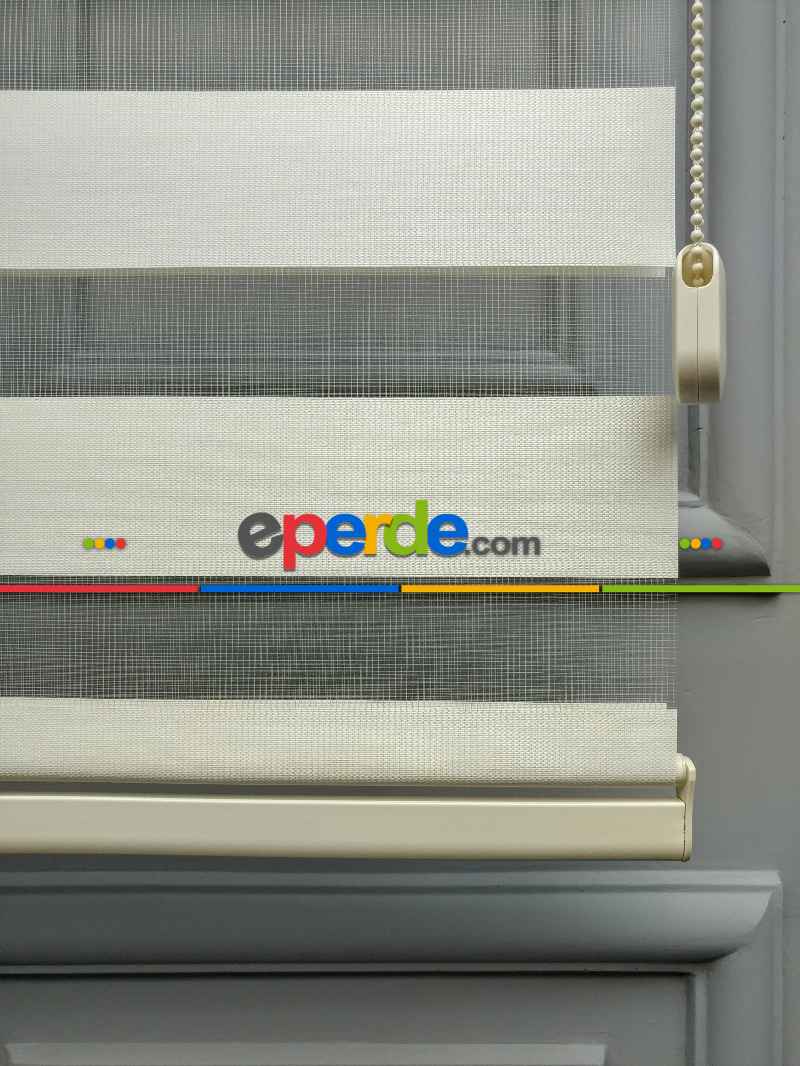 2025 Sezonu - Zebra Perde - Bambu Zebra Perde- Ekru