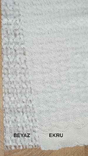 Ekru Çiçek Nakışlı Tül Perde, Ağır Gramajlı Premium Seri, 2 Renk