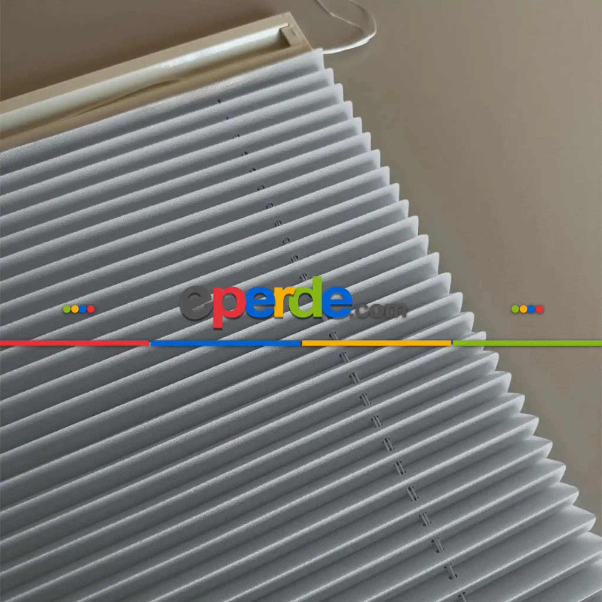 Brillannt Plise Perde - Cam Balkon Perdesi - Pimapen Perdesi - Açık Gri (20 Renk) Kolay Montaj Yaylı Sistem, Vidalı Sistem Veya Yapıştırma